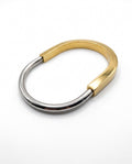 Pulsera Metálica Bicolor Geométrica
