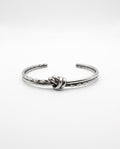 Brazalete Metalizado Nudo Texturizado Plata