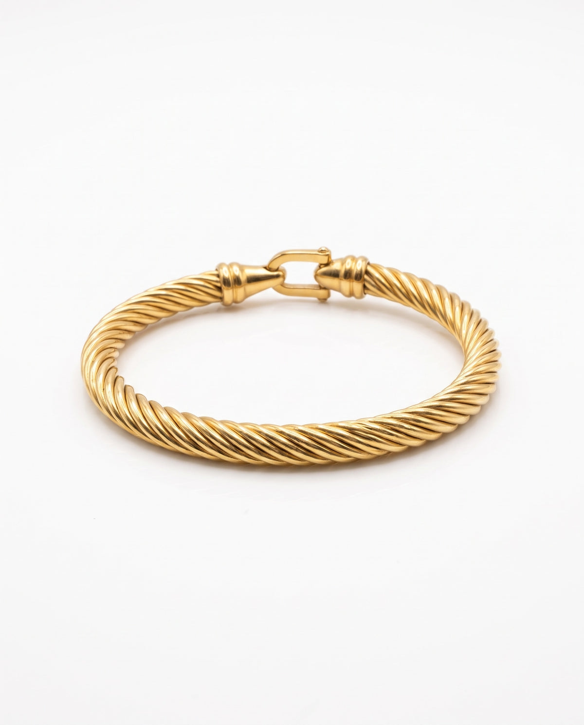 Pulsera Trenzada Metálica Dorada