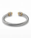 Brazalete Torcido Plata Dorado