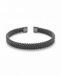 Brazalete Trenzado Metal Plata